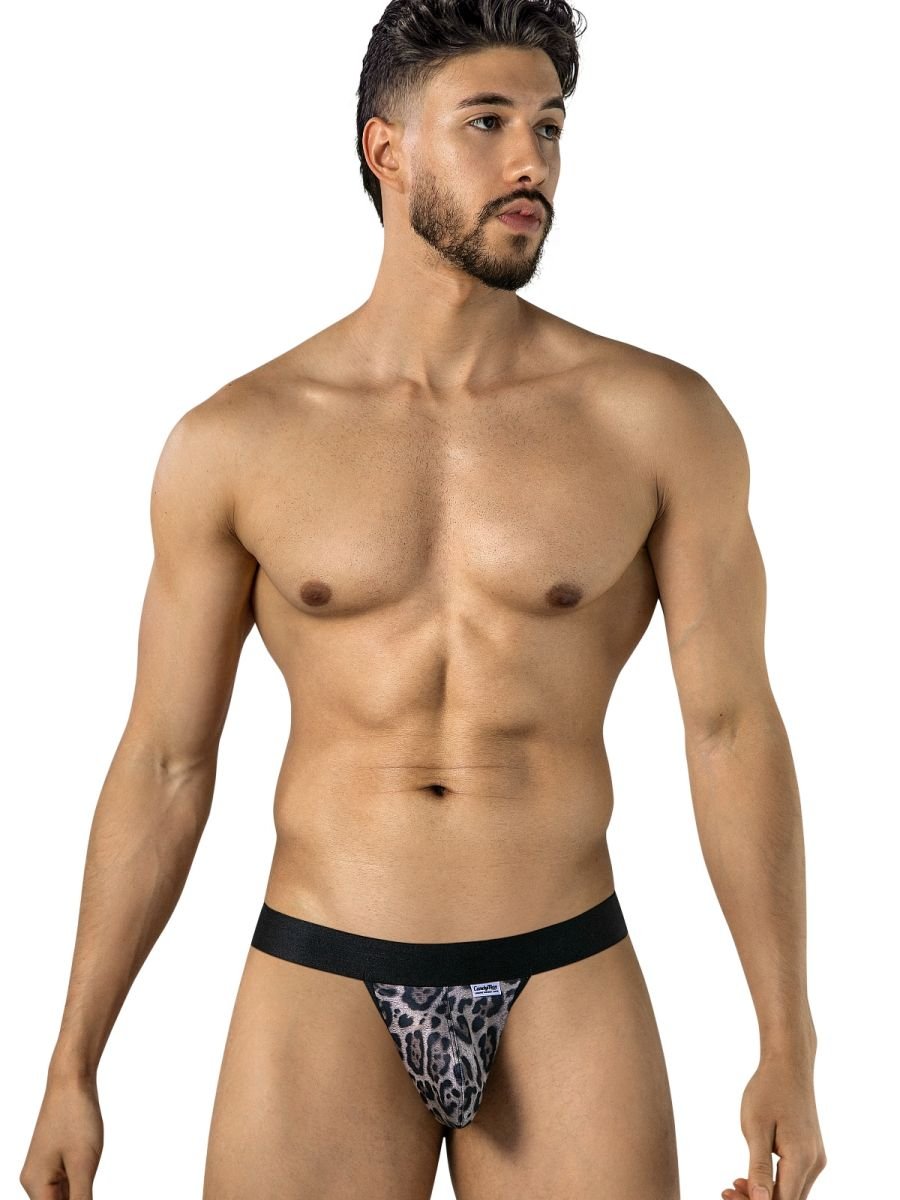 CandyMan Wild 95010 Men's Underwear Microfiber Jockstrap Color Leopard Print - Image 2