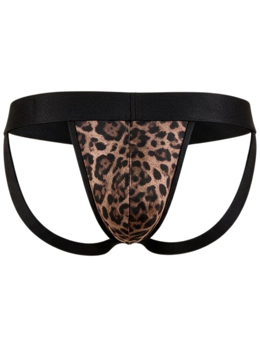 CandyMan Wild 95010 Men's Underwear Microfiber Jockstrap Color Leopard Print - Image 6