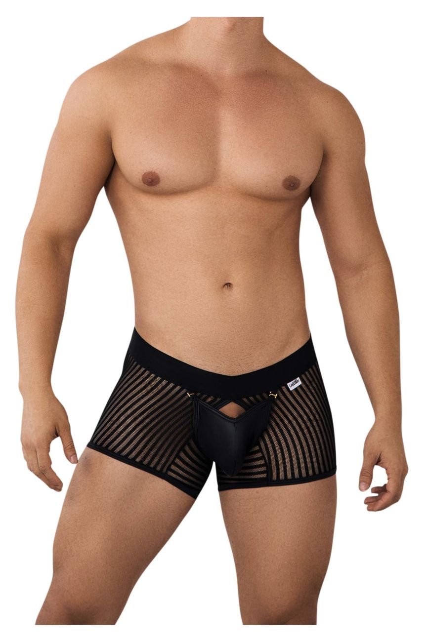 CandyMan Men's Underwear 99636 Mesh Trunks Color Black - Image 2