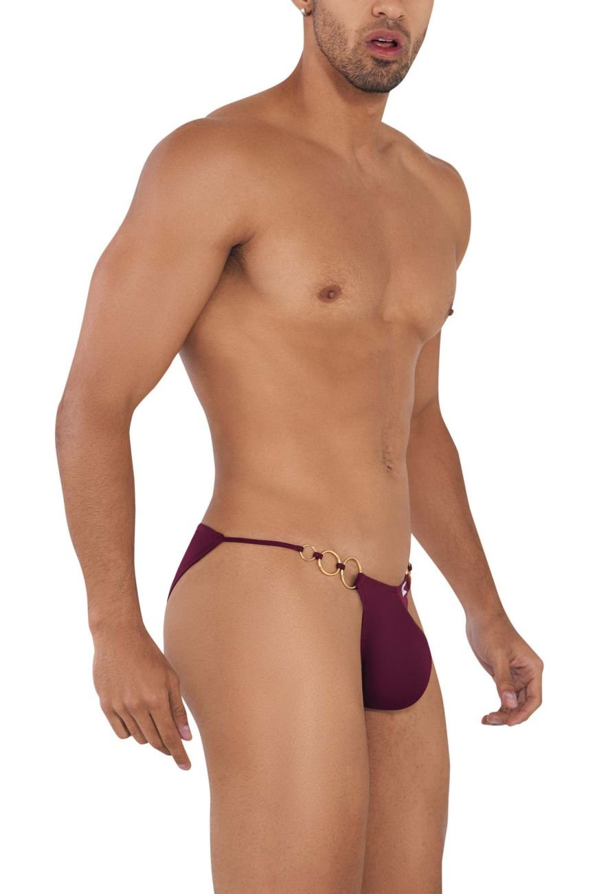 CandyMan Men's Underwear 99710 Holes in One Bikini Color Burgundy - Image 4