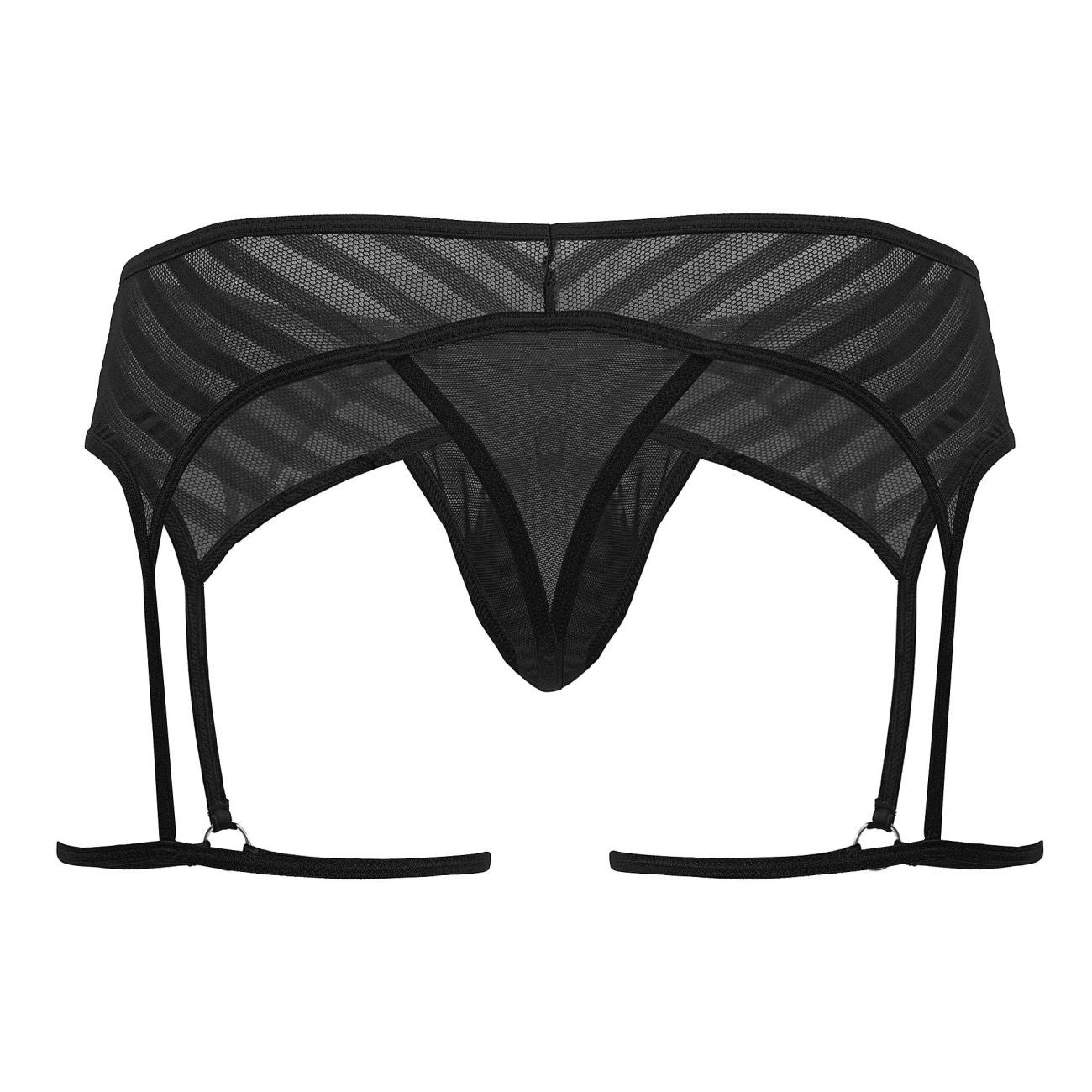 CandyMan Men's Underwear 99792 Mesh Garter Thongs Color Black - Image 7