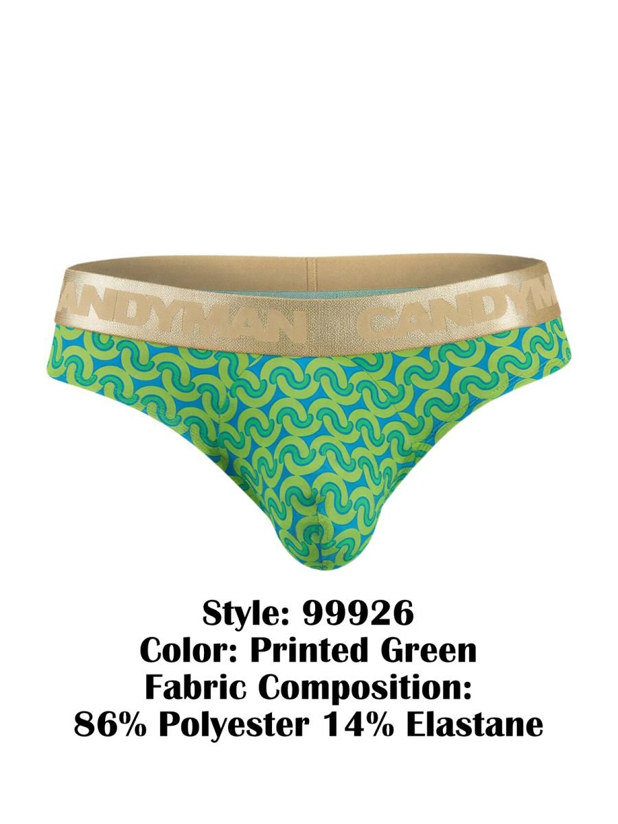 CandyMan 99926 Men's Underwear Printed Briefs Color Printed Green - Image 8
