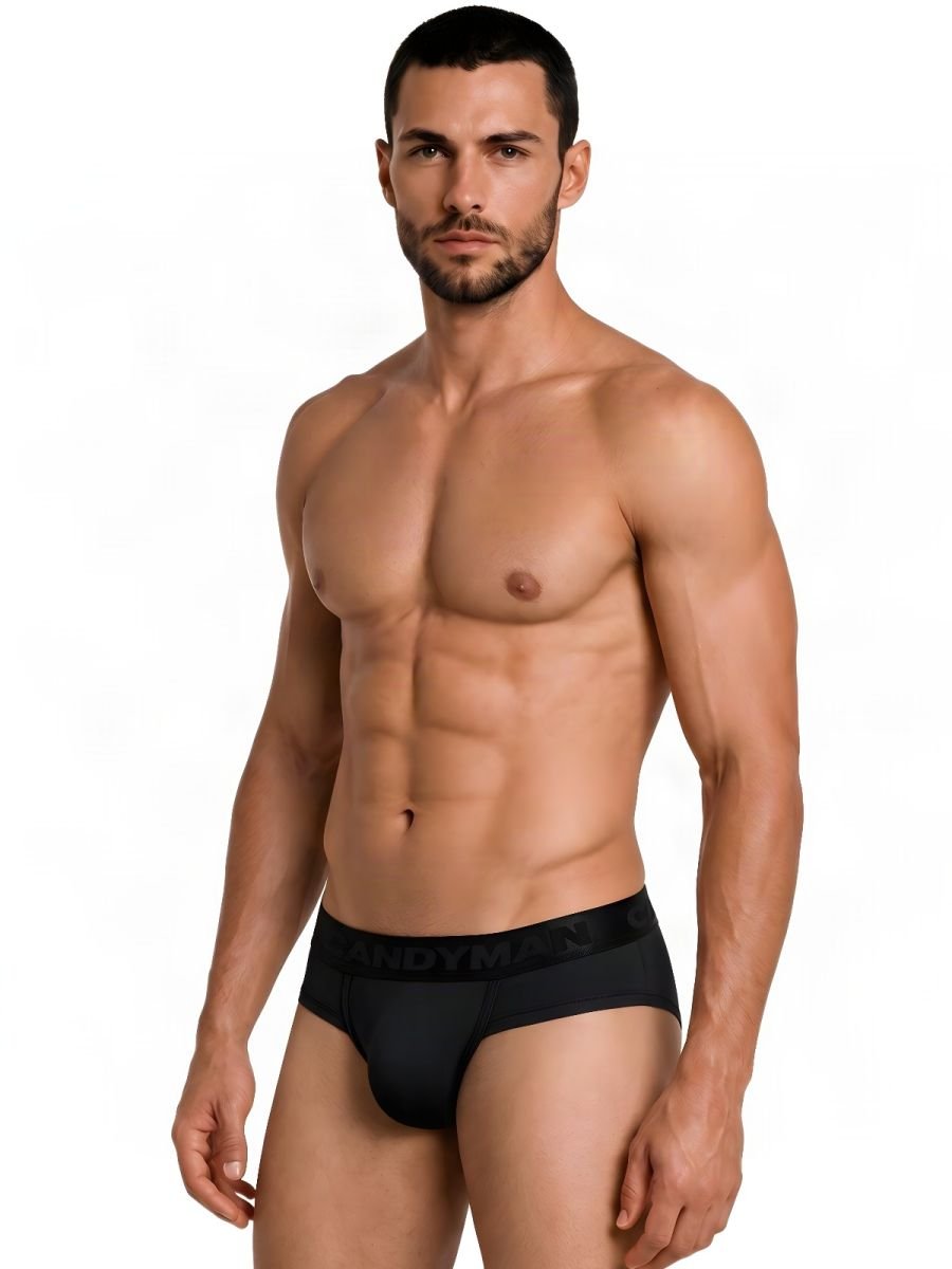 CandyMan 99932 Men's Underwear Sleek Contour Briefs Color Black - Image 4
