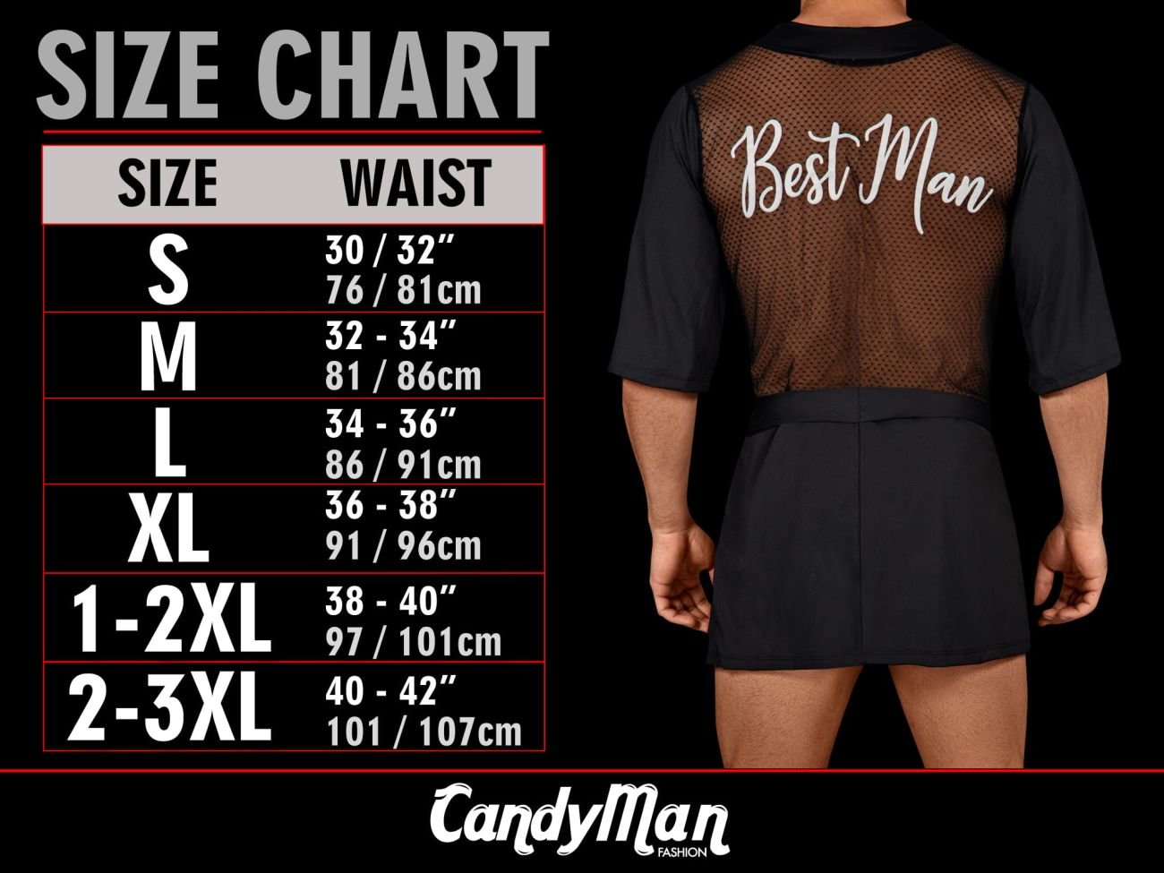 CandyMan Men's Underwear 99809 Mesh Harness Color Black - Image 12