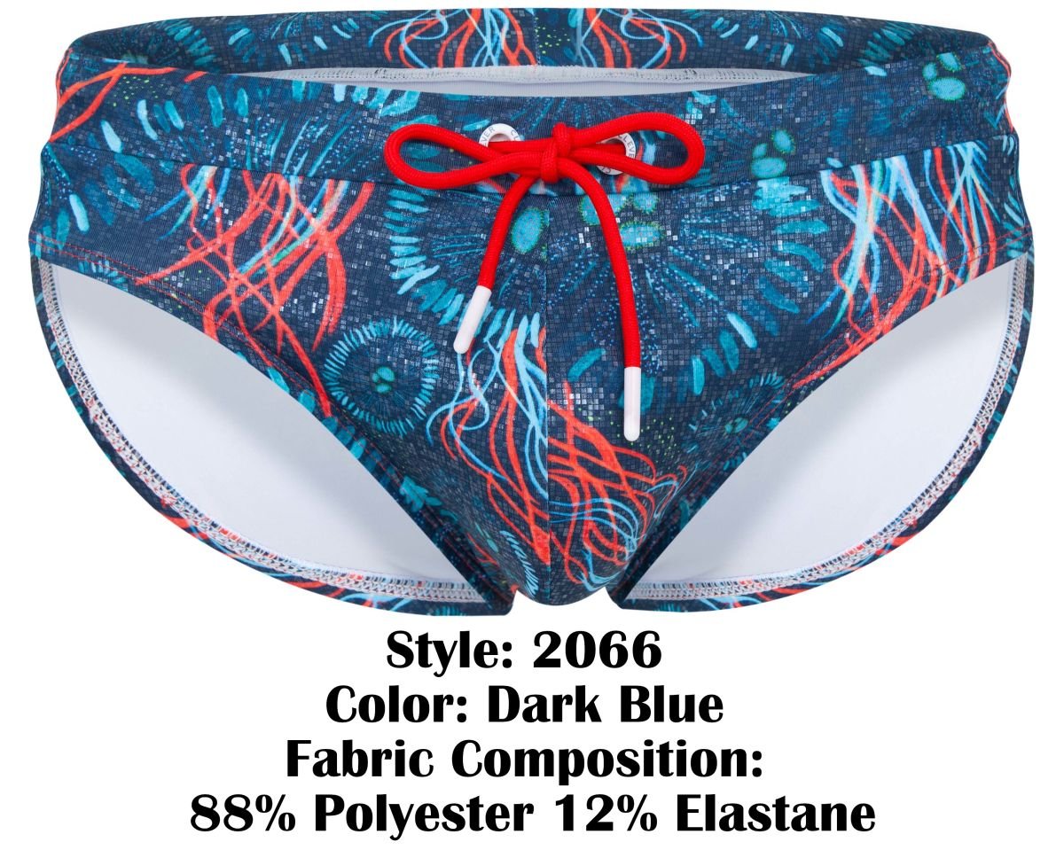 Clever Moda Men's swimwear 2066 Malpelo Swim Briefs Color Dark Blue - Image 7