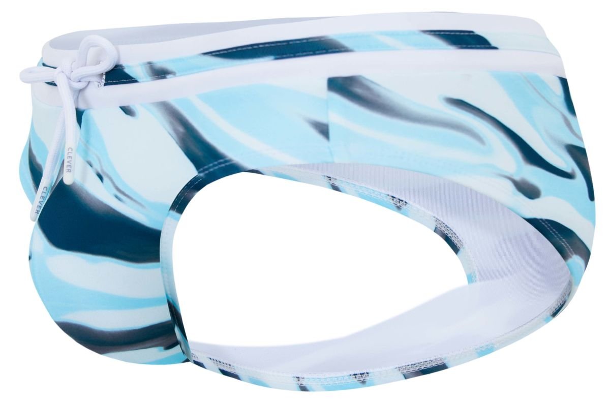 Clever Moda Men's swimwear 2067 Baru Swim Briefs Color Blue - Image 5