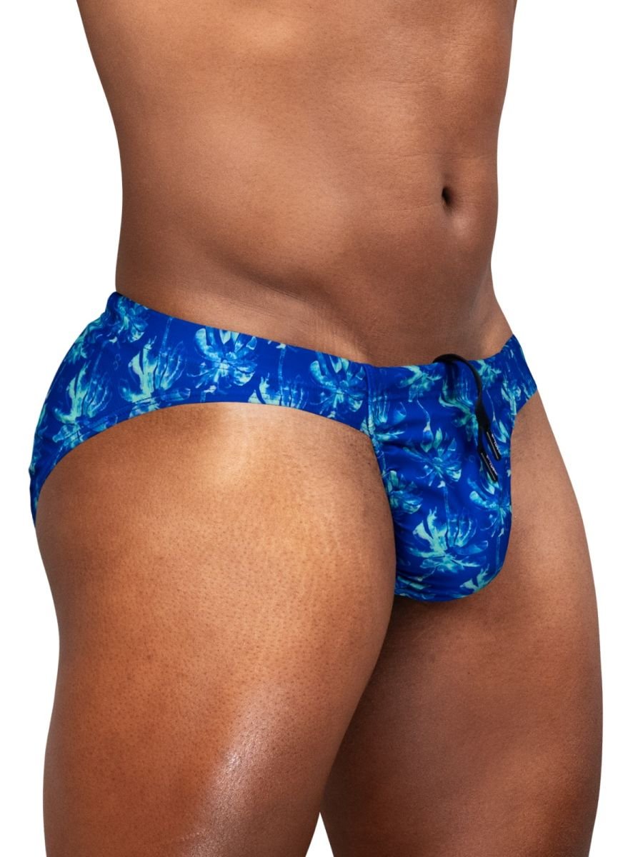 ErgoWear Men's active and swimwear EW1826 FEEL SW Swim Bikini Color Royal Blue-Palms - Image 4