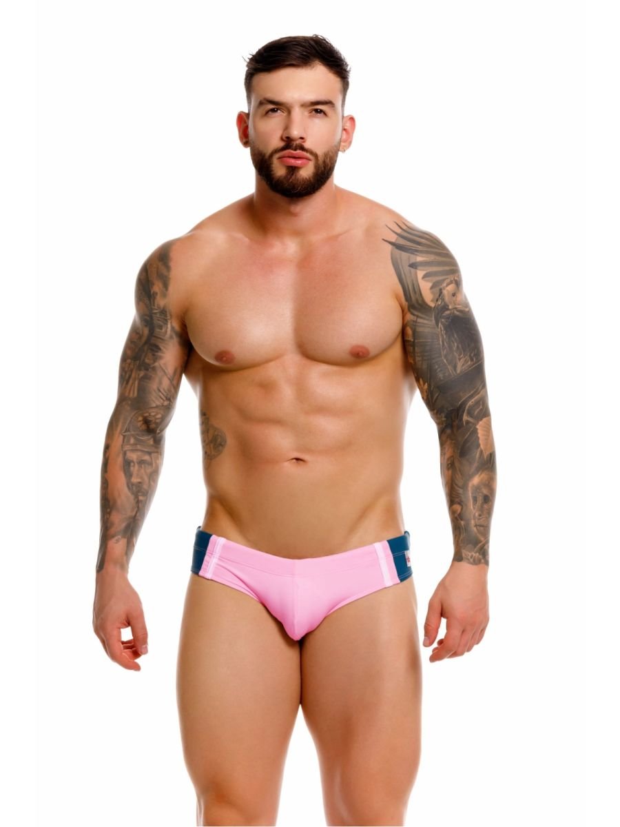 JOR Men's active and swimwear 2384 Wind Swim Briefs Color Pink - Image 2