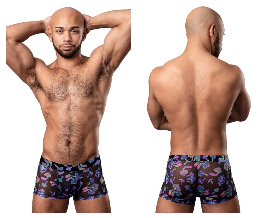 Male Power Men's Underwear 145-294 Hazy Dayz Pouch Short Color Mushrooms