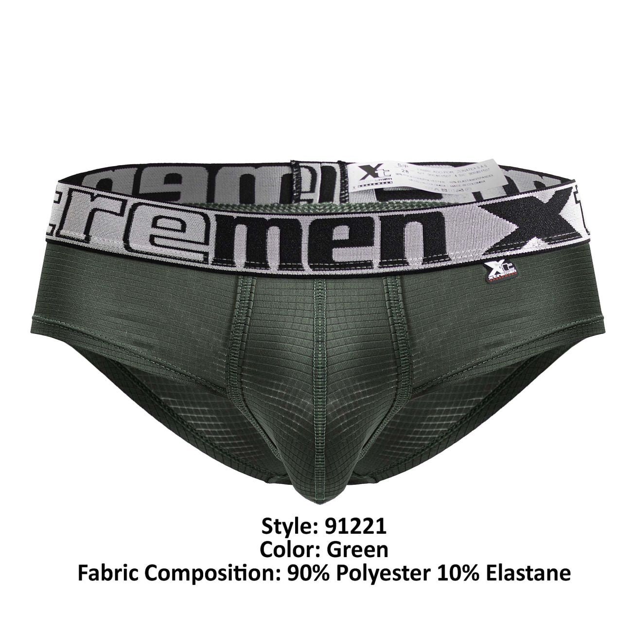 Xtremen Men's Underwear 91221 Microfiber Briefs Color Green - Image 8