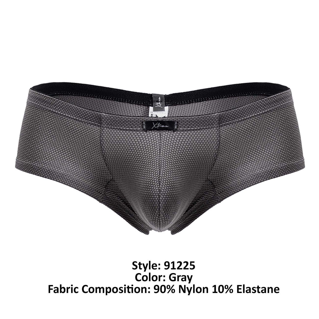 Xtremen Men's Underwear 91225 Microfiber Trunks Color Gray - Image 8