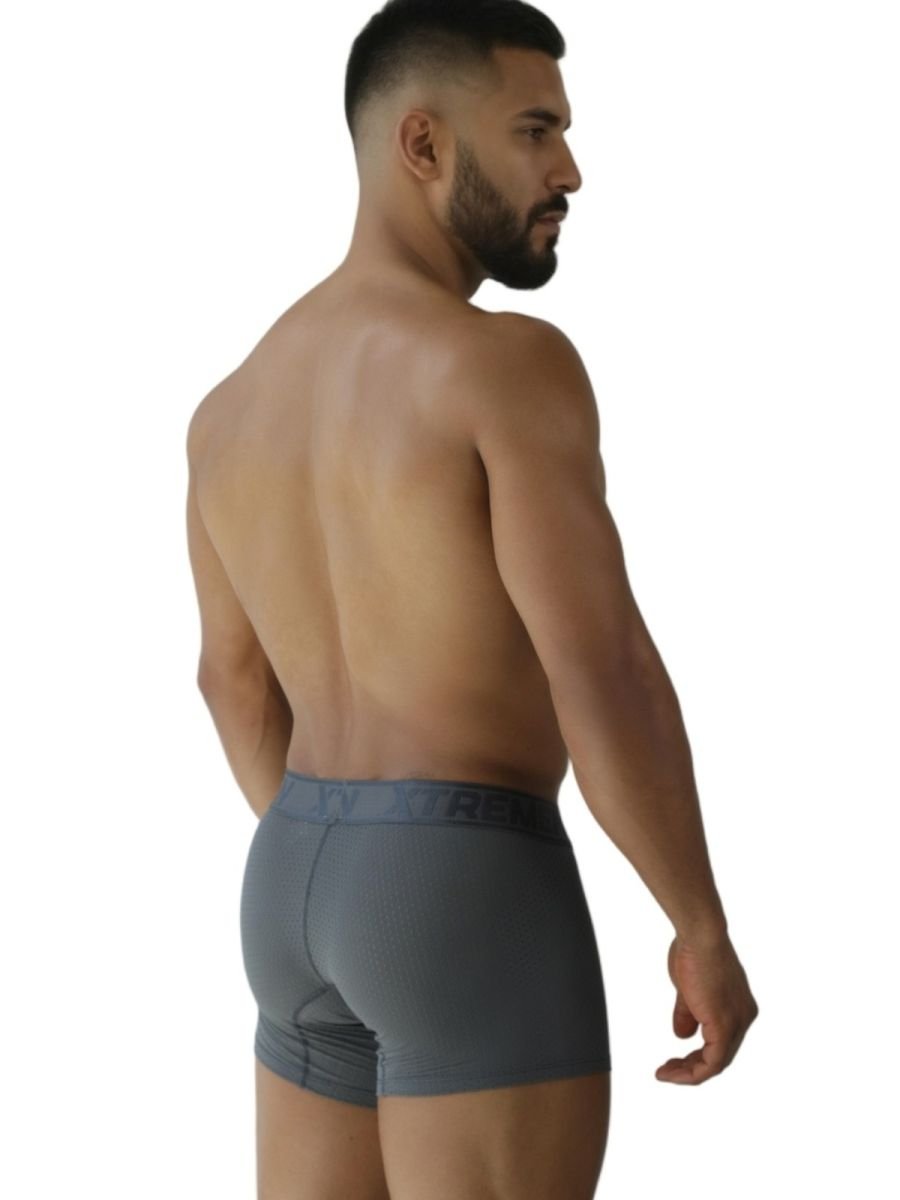 Xtremen 91251 Microfiber Mesh Boxer Briefs Color Gray - Image 3