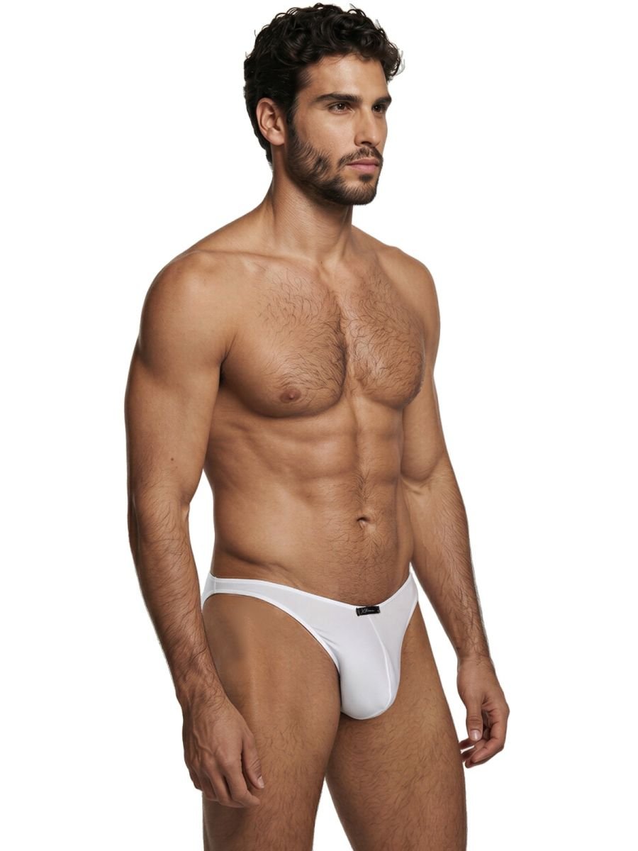 Xtremen 91255 Men's Underwear Sleek Microfiber Bikini Color White - Image 4