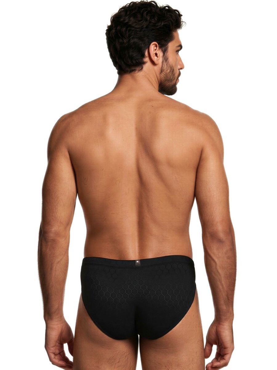Xtremen 91258 Men's Underwear Sleek Microfiber Briefs Color Black - Image 3