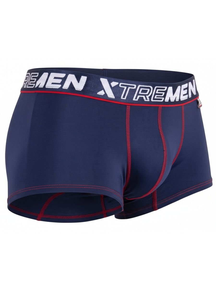 Xtremen 91265 Men's Underwear Sleek Microfiber Stretch Trunks Color Dark Blue - Image 7