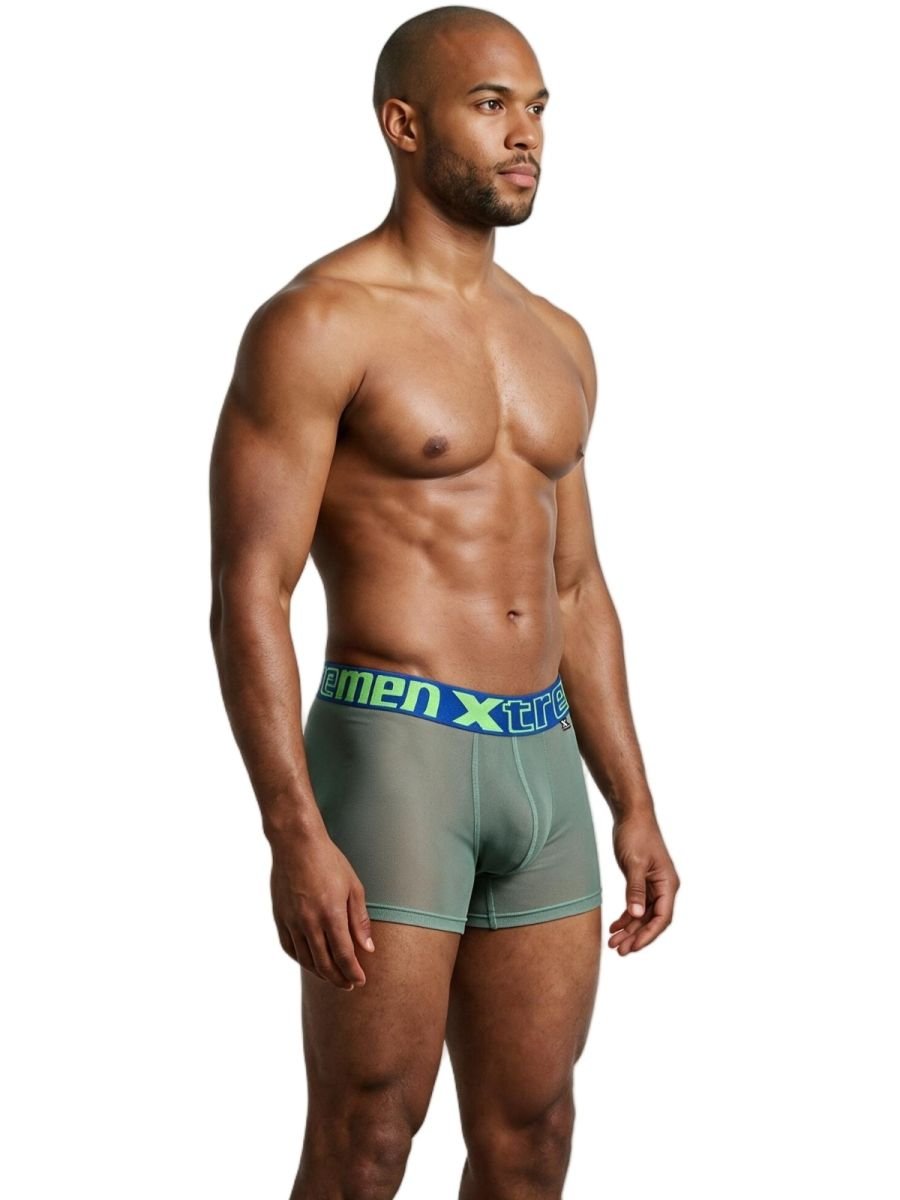 Xtremen 91277 Men's Underwear Microfiber Mesh Boxer Briefs Color Green - Image 4
