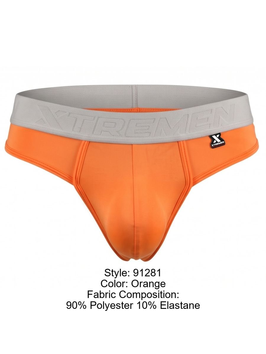 Xtremen 91281 Men's Underwear Sleek Microfiber Thongs Color Orange - Image 8
